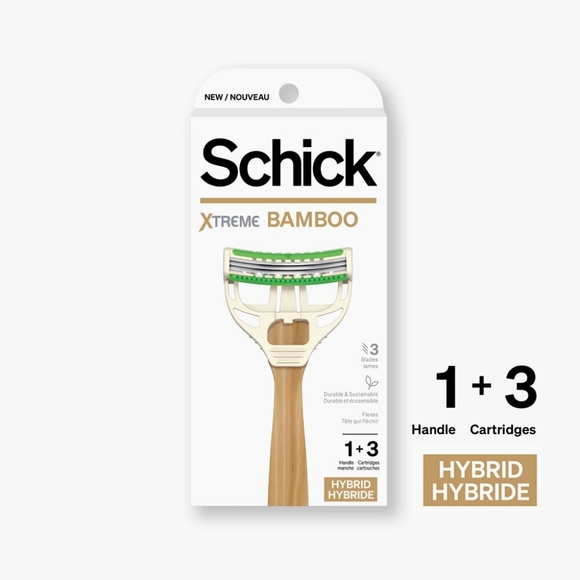 ⭐4/$15 Schick Xtreme Bamboo 3-Blade Disposable Razor + 3 Razor Blade Refills - Picture 5 of 11
